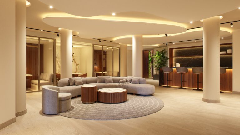 Business Center - Eingang mit Bar