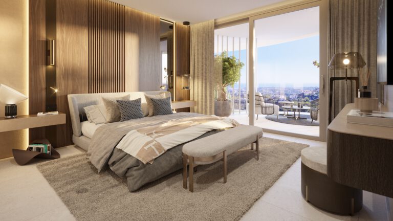Schlafzimmer mit Balkon